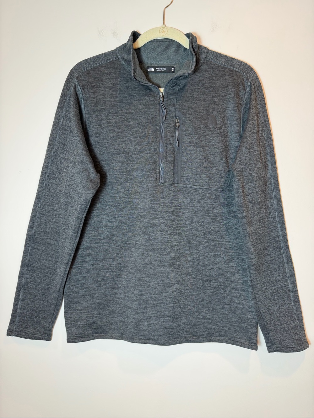 The North Face Canyonlands Quarter Zip Performance Fleece Pullover Grey Medium